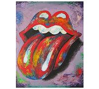 DIY 5D Diamond Painting by Numbers Kits Lips Tongue,Full Drill Diamond Painting Adults Large Size Embroidery Cross Stitch Crystal Rhinestone Art Crafts for Home Wall Decor Gifts Round Drill,60x80cm