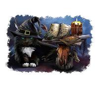 DIY 5D Diamond Painting by Numbers Kits, Magic Black Cat 30x40cm Canvas Full Drill Diamond Art Paint with Diamonds Crystal Cross Stitch (Cat)