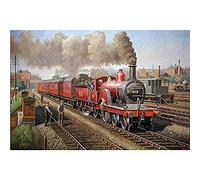 DIY 5D Diamond Painting by Numbers Kits,Train Railway Worker Square Full Drill Diamond Art Crafts Pictures for Adult/Kids,Rhinestone Cross Stitch Embroidery Kits for Home Wall Decor 40x50cm 16x20in