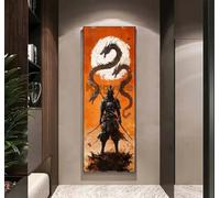 DIY 5D Diamond Painting Dragon Samurai Diamond Art Kits Adults/Kids, Large Diamond Painting Kit Crafts, Crystal Art Kits Cross Stitch Diamond Dots, for Room Wall Decor, Gift 40x120 cm/15.7x47.2 Inch