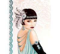 DIY 5D Diamond Painting Fashion Noble Lady Pattern Picture Full Round Drill Rhinestone Picture Home Decor Mosaic Resin Kit for Cartoon Paintings Crystal Art Craft Cross Stitch Embroidery 30 * 40CM