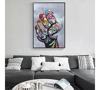 DIY 5D Diamond Painting Kit for Adults/Kids Full Drill, Square Drill Fists Crystal Rhinestone Diamond Embroidery Cross Stitch Canvas Diamond Arts Crafts for Home Wall Decor 30x50cm