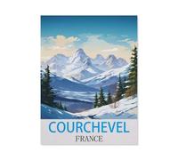 DIY 5D Diamond Painting Kits,Courchevel France,Diamond Painting for Beginner Adults Rhinestone Numbered Diamond Arts Home Wall Decor(50 x 60 cm/19.68 x 23.62 inches)-HA54