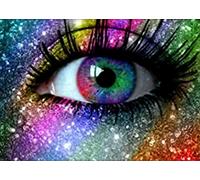 DIY 5D Diamond Painting Kits for Adults and Kids, Full Drill Painting Rhinestone Embroidery Pictures Cross Stitch Arts Crafts for Home Wall Decor,16"X12"（Demon Eye）