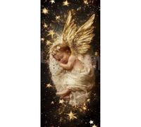 DIY 5D Diamond Painting Kits for Adults & Beginners, 13.7x25.6 in Full Round Drill Angel Diamond Art for Kids, Cute Diamond Painting Crystal Art, Stress Relief Craft & Wall Decor for Home Living Room