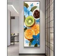 DIY 5D Diamond Painting Kits for Adults & Beginners, 13.7x37.4 in Full Round Drill Fruit Diamond Art for Kids, Flower Diamond Painting Crystal Art Kit, Stress Relief Craft & Wall Decor for Home Room