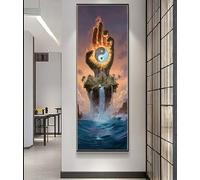 DIY 5D Diamond Painting Kits for Adults & Beginners, 17.7x49.2 in Full Round Drill Hand Diamond Art for Kids, Waterfall Diamond Painting Crystal Art Kit, Stress Relief Craft & Wall Decor for Home Room