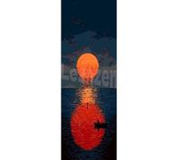 DIY 5D Diamond Painting Kits for Adults & Beginners, 29.5x84.6 in Full Round Drill Sunset Diamond Art for Kids, Sea Diamond Painting Crystal Art, Stress Relief Craft & Wall Decor for Home Living Room