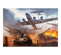 DIY 5D Diamond Painting Kits for Adults Full Drill Airplane Tank War 50x75cm Diamond Art Painting by Number Kits Crystal Rhinestone Embroidery Cross Stitch Arts Craft for Home Wall Decor Gifts 20x30in