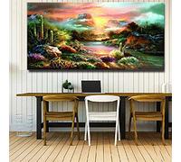 DIY 5D Diamond Painting Kits for Adults Kids, Full Round Drill Natural Scenery 5D Diamond Art Kits Crystal Rhinestone Embroidery Cross Stitch Pictures Arts Craft for Home Wall Decor Gift 50x80cm