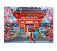 DIY 5D Diamond Painting Kits for Adults Kids Powder Tree Temple Full Drill Cross Stitch Crystal Rhinestone Handmade Embroidery Diamond Art Painting Crafts, for Home Wall Decor Round Drill 50x60cm