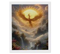 DIY 5D Diamond Painting Kits for Adults, Phoenix Diamond Art Painting Full Round Drill Crystal Rhinestone Embroidery Craft Mosaic Kits, Gem Arts and Crafts Home Wall Decoration Gifts, 30 x 40cm S-238