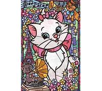 DIY 5D Diamond Painting Kits for Adults, The Aristocats Marie Cat Zootopia Full Drill Diamond Embroidery Kit Home Office Wall Art Decor Paint by Numbers 30x40 cm