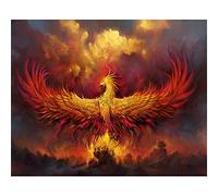 DIY 5D Diamond Painting Kits Full Drill Fire Phoenix 80x120cm/32 * 48in Crystal Rhinestone Cross Stitch Diamond Painting Adults/Kids Mosaic Canvas Embroidery Diamond Art Craft for Home Wall Decor