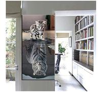 DIY 5D Diamond Painting Kits Full Drill Large Size for Adults/Kids cat and Tiger Diamond Art Crystal Rhinestone Cross Stitch Embroidery for Home Wall Decor -Round Drill,24x48inch