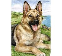 DIY 5D Diamond Painting Kits German Shepherd Round Full Drill Embroidery Arts Crafts 50x60cm