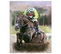 DIY 5D Diamond Painting Kits, Horse Racing Sports Adults Kids Diamond Painting by Number Kits, Rhinestone Embroidery Diamond Art Canvas, for Home Wall Decor GiftsRound Drill 30x40cm(12x16in)
