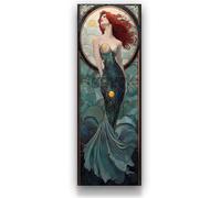 DIY 5D Diamond Painting Mermaid Queen Diamond Art Kits Adults/Kids, Large Diamond Painting Kit Crafts, Crystal Art Kits Cross Stitch Diamond Dots, for Room Wall Decor, Gift 40x120 cm/15.7x47.2 Inch