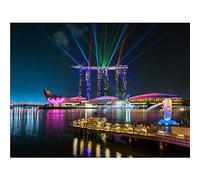 DIY 5D Full Drill Diamond Painting Kits Singapore Night View Diamond Craft Art Rhinestone Embroidery Cross Stitch for Home Wall Decoration Gift Round Drill20x30cm