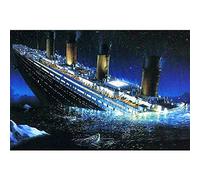 DIY 5D Full Drill Diamond Painting Kits Titanic Diamond Art Craft Rhinestone Embroidery Cross Stitch for Home Wall Decoration Gift Square Drill 50x70cm