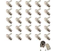 DIY 6.35MM 1/4" Mono Male 90 Degree Right Angled Square Pancake Style Jack Plugs Connectors for Speaker, Nickel Plated TS Male Mono Phono Ideal for Guitar Patch Cables for Effects Pedal Boards (20)
