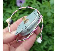 DIY accessories 44MM Two Phase Four Wire Ultra-Thin Stepper electronic starter, 10-Copper Gear, 0.5 Modulus DC 12V 3.6 Degree Stepper electronic starter Shaft Dia 1.5MM 1Pcs special motor