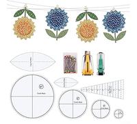 DIY Acrylic Quilt Template, Sunflower Quilt Template Set, Acrylic Cutting Templates for Patchwork Ruler Home Quilting Sewing