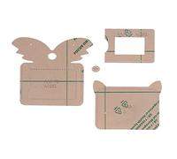 DIY Acrylic Template Clear Reusable Wallet Stencil 12x8.5cm for Leather Crafting Card Bag Making Premium Acrylic Material Durable Scratch Proof