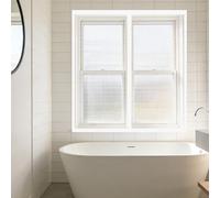 DIY Adjustable Magnetic Fly Screen 115 x 120 cm with Selfadhesive Magnetic Window Fly Screens Easy Install for Window, Bedroom, Living Room, Kitchen Patio, White