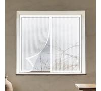 DIY Adjustable Magnetic Fly Screen 60 x 100 cm Keep Fly Mosquito Out Screen Window Adjustable DIY Easy Install for Window, Bedroom, Living Room, Kitchen Patio, White