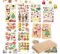 DIY Advent Calendar, Advent Calendar to Fill,Paper Bags Christmas Calendar Can Be Hung and Placed, Suitable to Create a Festive Atmosphere and Spread Happiness and Joy