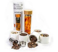 DIY Alcohol Infusion Kit & Whiskey Making Kit Gift Set, 450ml Glass Infuser | With 5 Craft Infusing Flavor Packets, DIY Gin, Bourbon, Rum & Tequila Cocktail Mixology Kit, Home Bar Accessories, Gifts