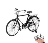 DIY Alloy Mini Bicycle, Vintage Mini Bike Model Metal Craft Decoration | Retro Bicycle Figurine for Desk, Shelf, Car Decor & Gift Display (A-Black)