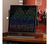 DIY Alphabet Rhythm Wall Clock with Adjustable Stand, 360° Rotation, 9 Display Modes, Adjustable Brightness/Color, Built-in Microphone, for Desktops and Walls