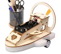 DIY am-phibious Vehicle Craft Kit - Electric Car Model Building Set | 14.6x10x11.7cm wooden-toy For Family Kids Boys Girls Birthday Gift