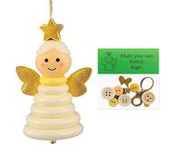 DIY Angel Button Ornament Kit, Make Your Own Button Angel Craft Buttons Kit Gift Pendant Xmas Tree Hanging Decorations
