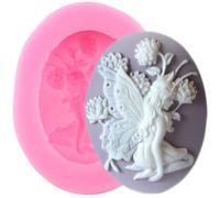 DIY Angel Fairy Cameo Silicone Mold Cake Decorating Tools Oval Frame Cupcake Topper Fondant Candy Chocolate Soap Resin Moulds