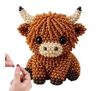 DIY Animal Beading Kit, 3D Beaded Embroidery Craft Set, Creative Handmade Jewelry Making, for Teens Beginners Handcraft Lovers Pendant Decorations Keychain Bag Charm