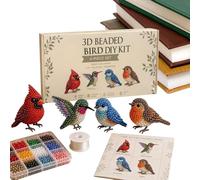 DIY Animal Beading Kit - Petite 3D Beaded Animal Craft Kit with Colorful Beads and Instructions, Bead Embroidery Kits, 3D Animals Themed Beadwork Or Beginners, DIYs Lover