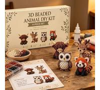 DIY Animal Beading Kit | Tiny 3D Beaded Animal DIY Set | Handmade Beading Embroidery Craft Kit with Colorful Beads and Instructions | Cute Birds Beads Craft Supplies for Kids, Adults & Beginners