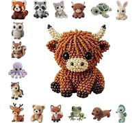 DIY Animal Beading Kit- Tiny 3D Beaded Animal DIY Set, with Colorful Beads and Instructions, Bead Embroidery Kits, Creative Arts & Crafts Gift for Stress Relief & Gift