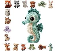 DIY Animal Beading Kit- Tiny 3D Beaded Animal DIY Set, with Colorful Beads and Instructions, Bead Embroidery Kits, Creative Arts & Crafts Gift for Stress Relief & Gift