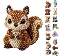 DIY Animal Beading Kit, Tiny 3D Beaded Animal DIY Set, with Colorful Beads and Instructions, Bead Embroidery Kits, Cute 3D Bead Craft Set with Colorful Beads and Instructions, 1pc