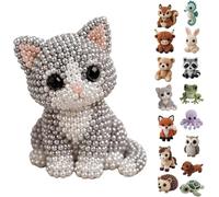 DIY Animal Beading Kit, Tiny 3D Beaded Animal DIY Set, with Colorful Beads and Instructions, Bead Embroidery Kits, Cute 3D Bead Craft Set with Colorful Beads and Instructions, 1pc