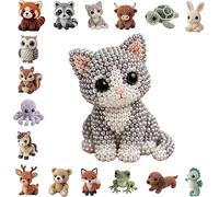 DIY Animal Beading Kit- Tiny 3D Beaded Animal DIY Set, with Colorful Beads and Instructions, Bead Embroidery Kits, Creative Arts & Crafts Gift for Stress Relief & Gift
