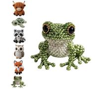 DIY Animal Beading Kit, Tiny Cute 3D Beaded Animal DIY Set, with Colorful Beads and Instructions, Bead Embroidery Kits, Creative Arts & Crafts for Adults & Beginners (Frog)
