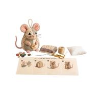 DIY Animal Sewing Craft Kit with Stuffing Handmade Mouse Home Decor, Style | DIY animal sewing craft kit with stuffing handmade mouse embroidery home decor gift adults beginners hobby craft