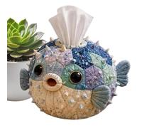 DIY Animal Tissue Box Sewing Kit, Handmade Patch-Work Tissue Holder Craft Set with Pre-Cut Fabrics & Instructions, Beginner Friendly Home Decor Gift