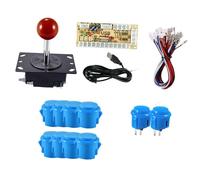 DIY Arcade Game Parts with #24 And #30 Push Buttons, Reliable Modification Supplies, USB Board Assembly, Ma, Blue