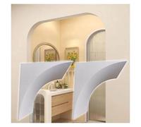 DIY Arch Doorway Kit for Exterior Front Door, 2 Pieces Premade Curved Arch Trim Molding, Half Circle Top Round Arched Door Decoration(23.5x23.5x23.5cm/9.3x9.3x9.3")